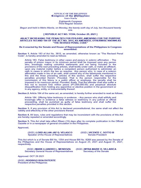 Republic Act No. 11594 .